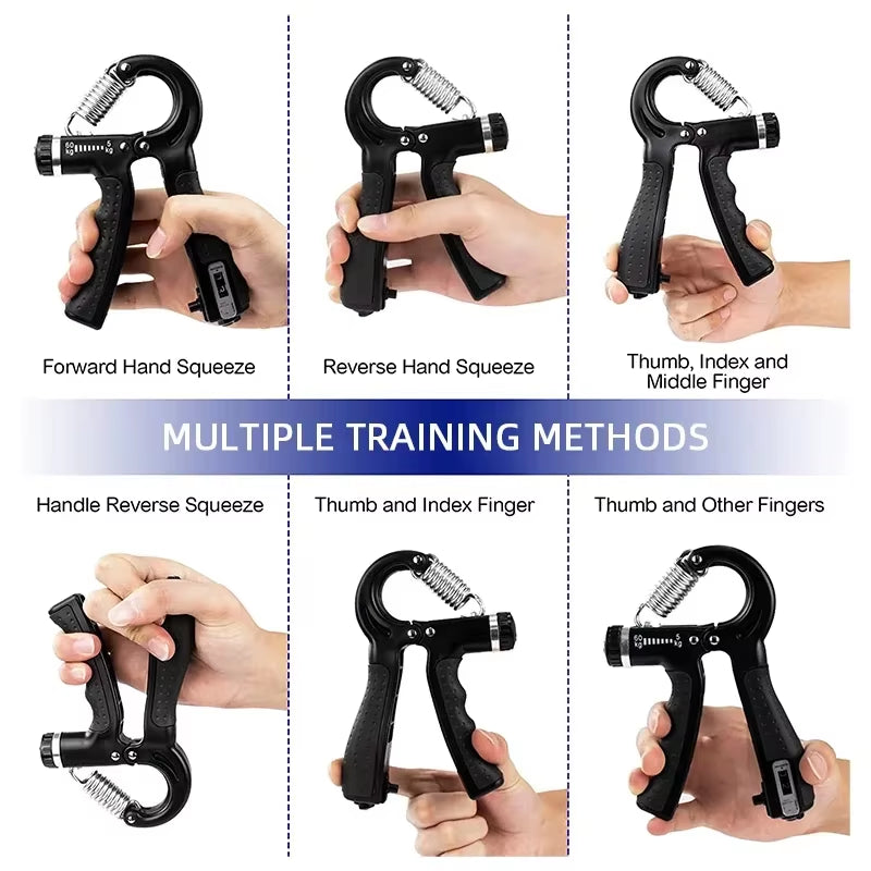 10-100Kg Adjustable Hand Grip Strengthener Hand Grip Trainer with Counter Wrist Forearm and Hand Exerciser for Muscle Building